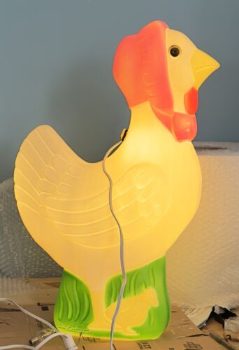 Blow Mold 21" Vintage Union Products Don Featherstone Lighted Mother Hen Rare!! - 第 1/7 張圖片