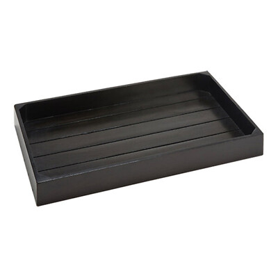 American Metalcraft Upton Collection 20.5X12.5X2.5''Full Size Espresso Wood Crate
