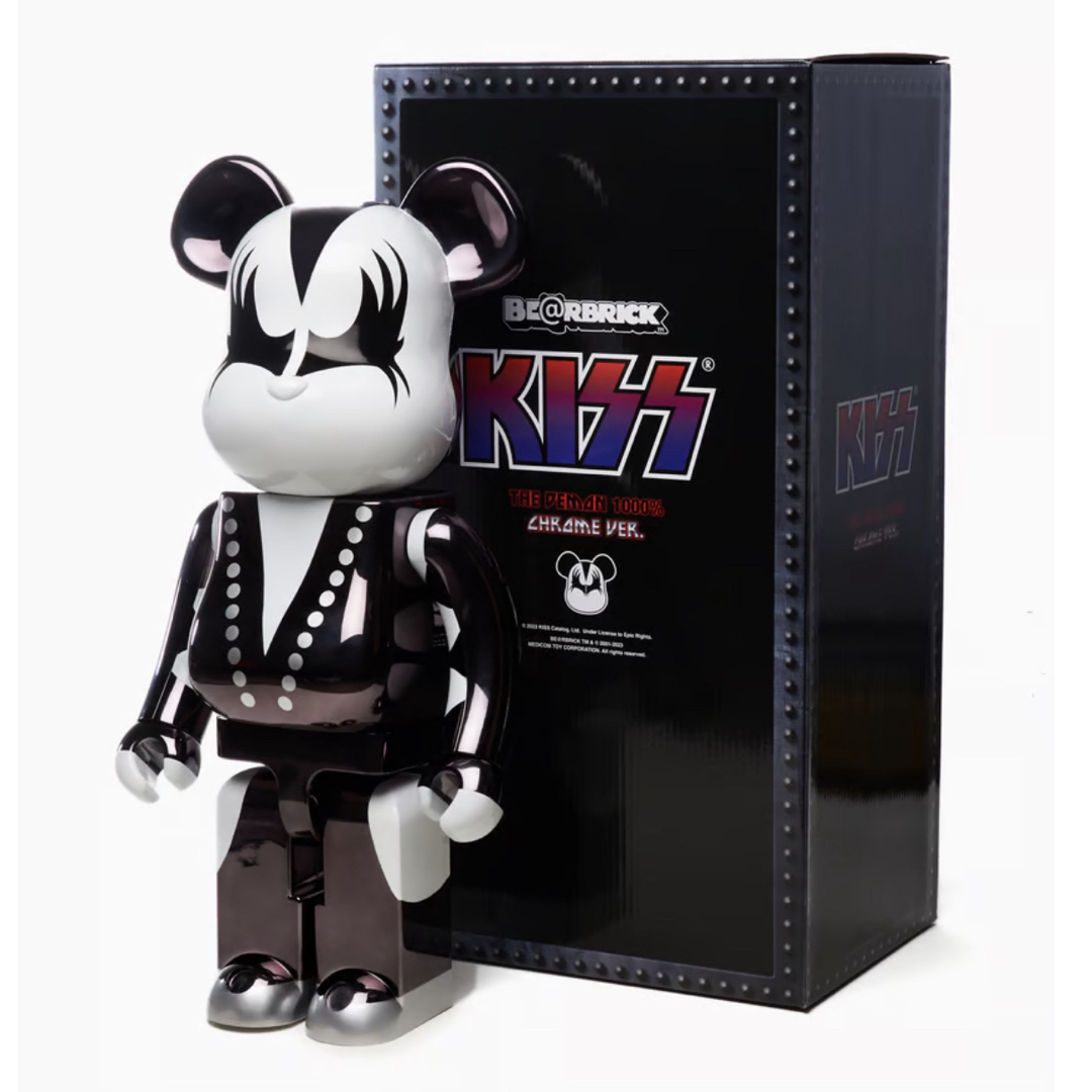 KISS KUBRICK キューブリック メディコムトイ キッス Medicom Toy BE@RBRICK Kiss Demon Chrome Ver.1000% Bearbrick