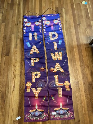 Happy Diwali Festival Of Lights Banners With Battery Powered Fairy Lights