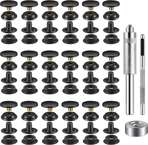 40 Pieces (10 Sets) Snap Fastener Kit Tool 5/8 Inches (15Mm) Snap Button Kit Sna