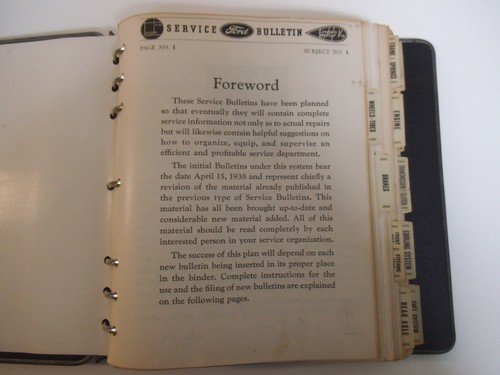 Ford Motor Company Service Bulletins mechanisch inklusive Bulletins für 1938-1945 - Bild 5 von 18