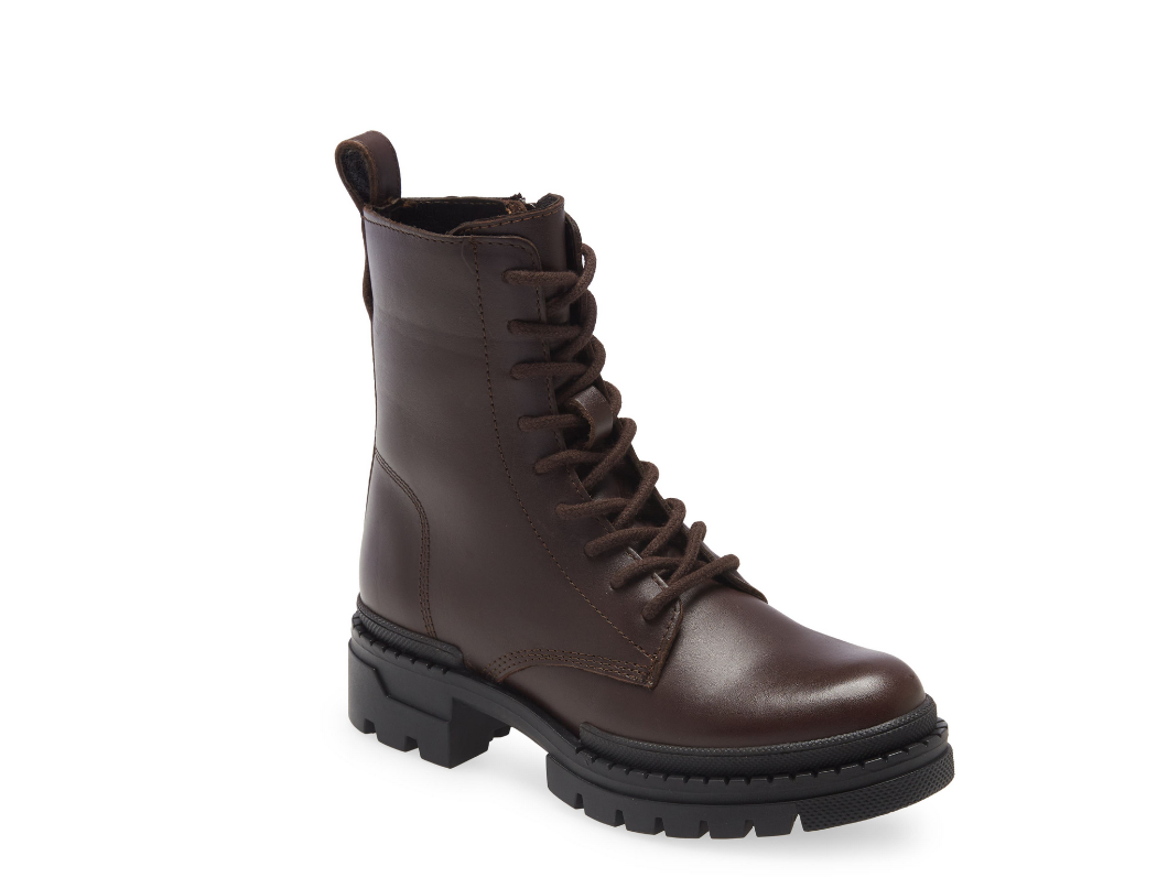 Steve Madden Jamisyn Brown Lace-Up Combat Boots Size 8