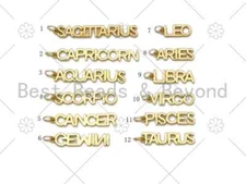 Constellation Word Shape Pendant/Charm, 18K Gold Filled Charm, Necklace