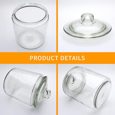 1 Gallon Glass Canister, Cookie Jar Candy Jar with Airtight Lid, Large Food...