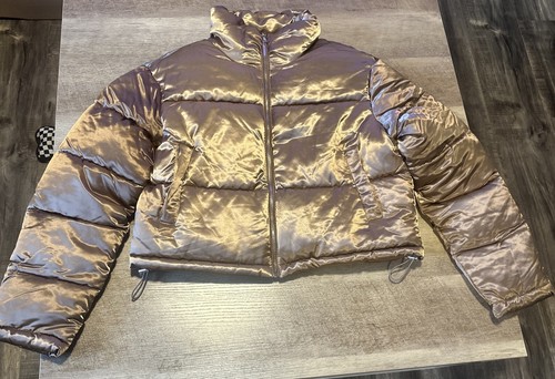 NWT 7 For All Mankind Copper Brown Puffer Jacket Size Small - Picture 3 of 12