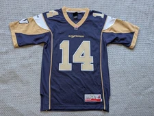 Winnipeg Blue Bombers Jersey Mens Small Blue Gold CFL Football Reebok Thomson