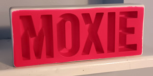 Vintage MOXIE Soda SIGN Hard Resin BRICK Free-Standing Back Bar Soda Fountain