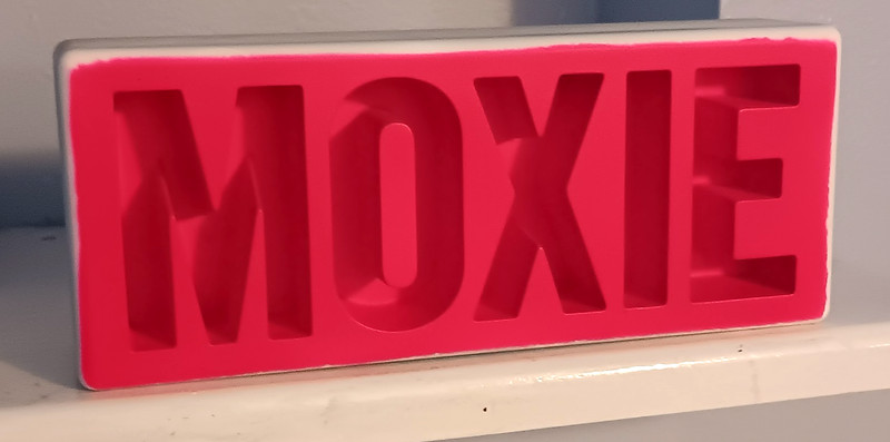 Vintage MOXIE Soda SIGN Hard Resin BRICK Free-Standing Back Bar Soda Fountain