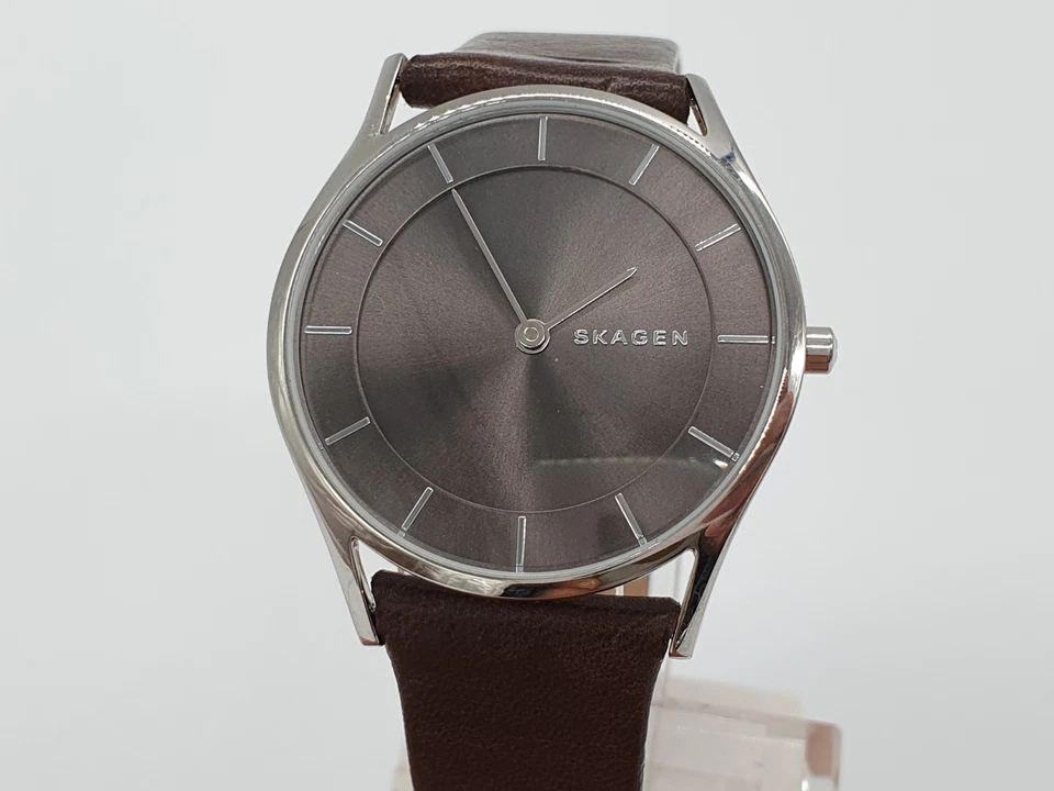 Reloj Skagen Holst para mujer con correa de cuero marrón SKW2343 Foto 3 de 4