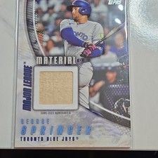 Topps 2025 Baseball George Springer Major League Material Card #MLM-GS