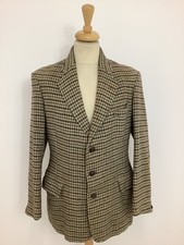 Vintage 1930's Harris Tweed blazer antique Dale Clothes dogtooth wool jacket #V1