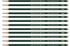 Faber-Castell Pencils, Castell 9000 Graphite art 12 Count Pack of 1 , Black