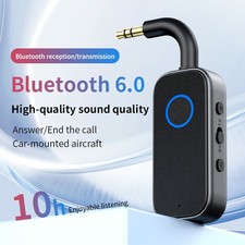 Bluetooth-Compatible 6.0 2-In-1 Transmitter/Receiver 3.5MM AUX Car Audio Player