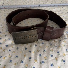Vintage Honda Belt Buckle With Genuine Leather Belt Size 34 Motorcycle ATV