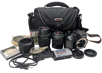 Sony Alpha A350 DSLR 18-70 55-200 -GUT- #C70 1186 M5