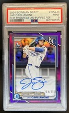2024 Bowman Draft Jac Caglianone Chrome Auto Purple Refractor 1st #/250 PSA 9