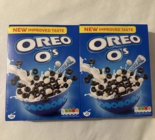 Oreo O's Cereal Breakfast Crunchy Cocoa Hoops Vanilla Cereal - Pack of 2 x 350g