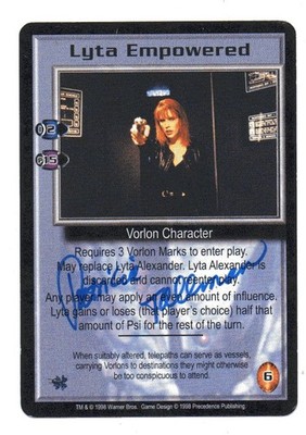 BT's Babylon 5 CCG  Lyta Empowered Embossed  / Autograph NM never played