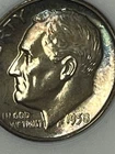 1958 Roosevelt Silver Dime Proof PR69 Philadelphia Mint Vintage Rainbow Toned