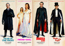 HAMMER HORROR set of 4 ART PRINTS / character cards film movie Dracula