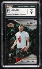 2023 Panini Black Rookies Gold /10 Jake Moody #145 CGC 9 Mint Rookie RC