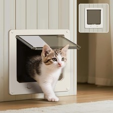 Thin Cat Door, Safety Pet Door for Cats Up to 13 lbs, Interior Cat Door with ...