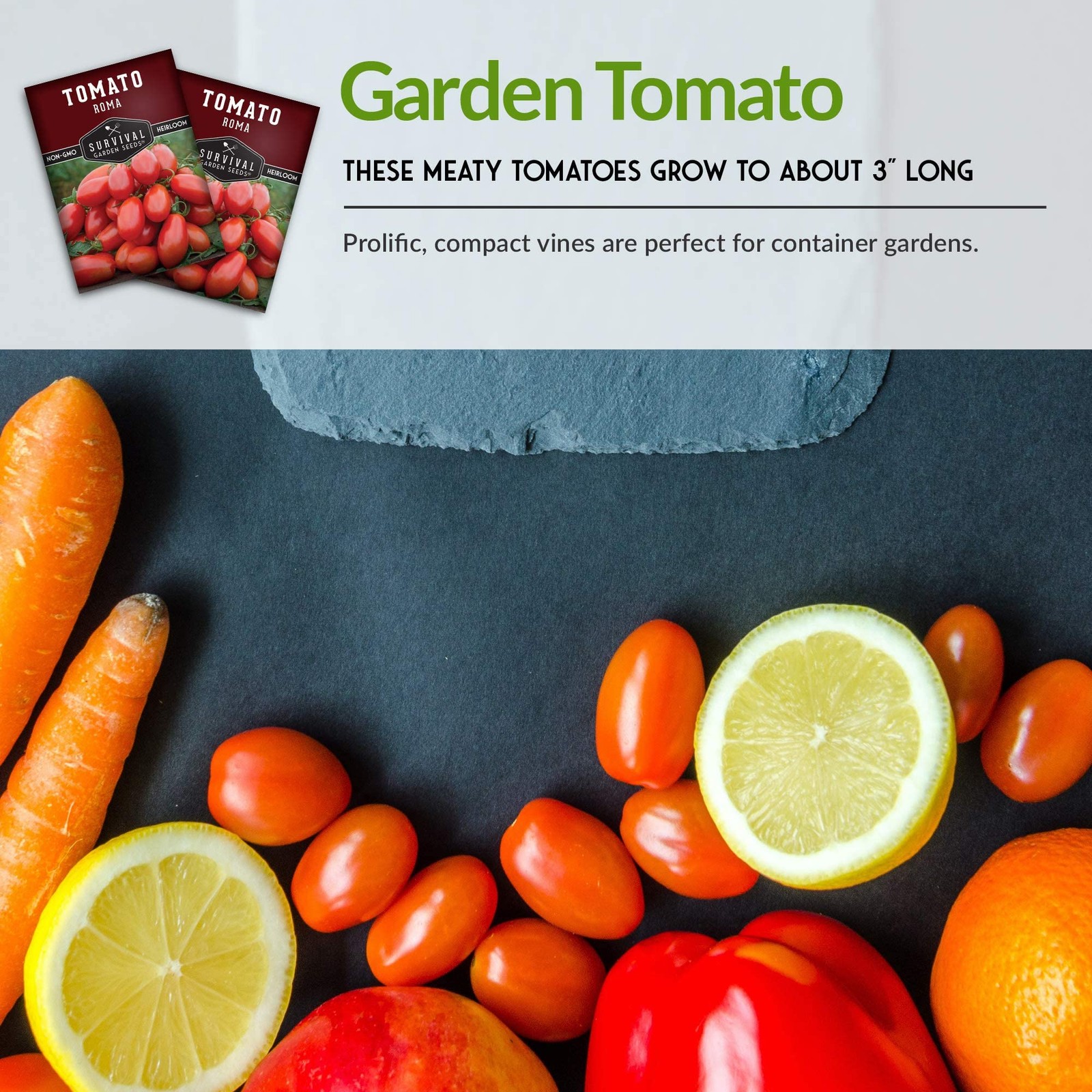 - Roma Tomato Seed for Planting - 5 Packs with Instructions to Plant and Grow...