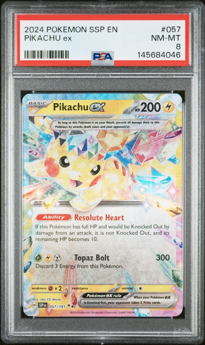 ピカピッカー⭐ Pikachu ex 057/191 Sv08: Surging Sparks Holo for sale online | eBay