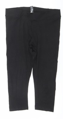 Dunnes Stores Damen schwarz Baumwolle Stretch Leggings Größe 12