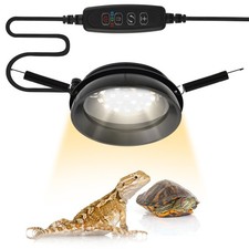 2PCS LED UVB Light for Reptiles with Dimmer Timer,3Modes UVA UVB Light for Tu...