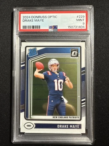 140528423 Drake Maye 2024 Panini Donruss Optic #229 Rated Rookie PSA 9