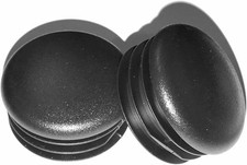 1 1/8" Round Black Plastic Tubing Plug 14-20 Ga 0.96"-1.05" ID LDPE End Cap Pk8