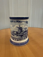 Handpainted Delft Blue Beer Stein Windmill Scene – Limited Edition- Holland