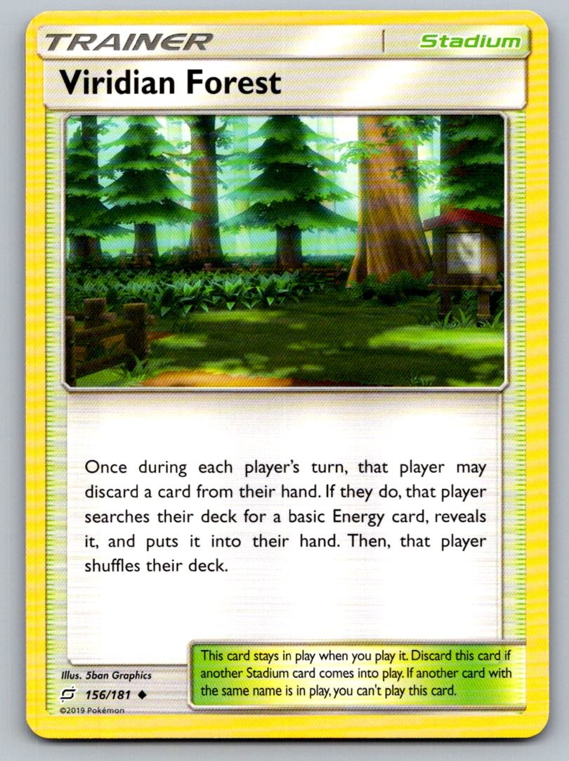 Viridian Forest 156/181 Uncommon Team Up Pokemon Lightly Played