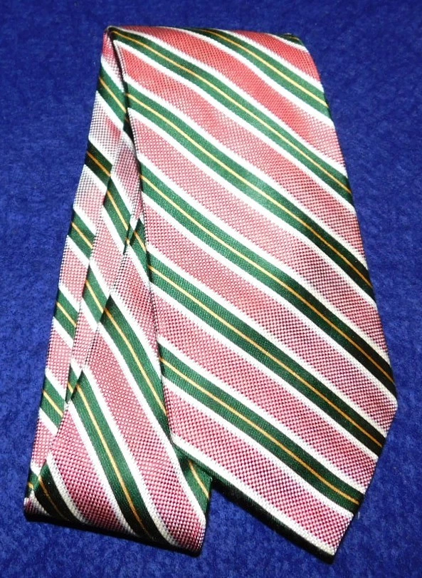 CORBATA A RAYAS ROJAS/BLANCAS/VERDES LANDS' END PARA HOMBRE - CORBATAS - CORBATAS PARA EL CUELLO - CORBATAS DE DISEÑADOR. Foto 2 de 3