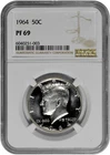 1964 50C Silver Proof Kennedy Half Dollar NGC Graded PF 69 with Light Cameo