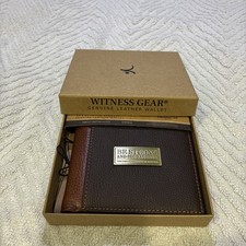 Two-Tone Brown Wallet-Genuine Leather-Be Strong And Courageous Bi-Fold
