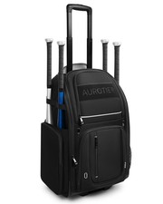 Rolling Baseball Bag with Wheels, Large All-Terrain Wheeled Softball Bag Hold...