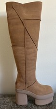 UGG NEW HEIGHTS PLATFORM XTRA CHESTNUT SUEDE WOMEN ZIP BOOTS US 8/UK 6/EU 39 NIB