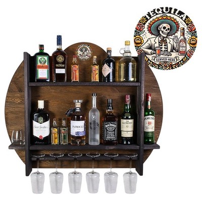 John Paddle Wandbar Vintage Loft 99x78x14 cm Tequila Brown