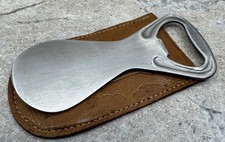 Vintage Shoehorn Hickok Stainless Steel w/ Kangaroo Leather Pouch Australia