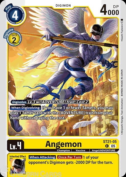 ST21-05 Angemon : Common Digimon Card : ST21: Starter Deck Hero of Hope