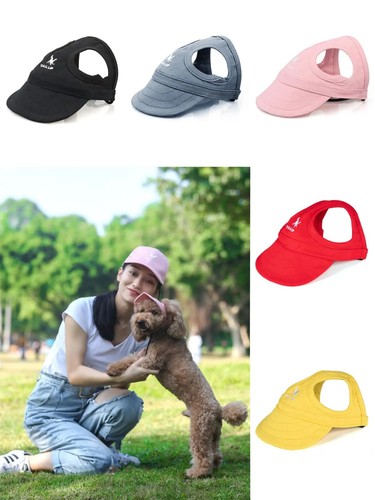 Adjustable Pet Dog Travel Cute Baseball Hat Sun Cap Visor Hat with Ear Holes Out
