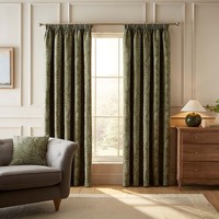 Churchgate Fern Pencil Pleat Curtains Fern Green 117cmx182cm