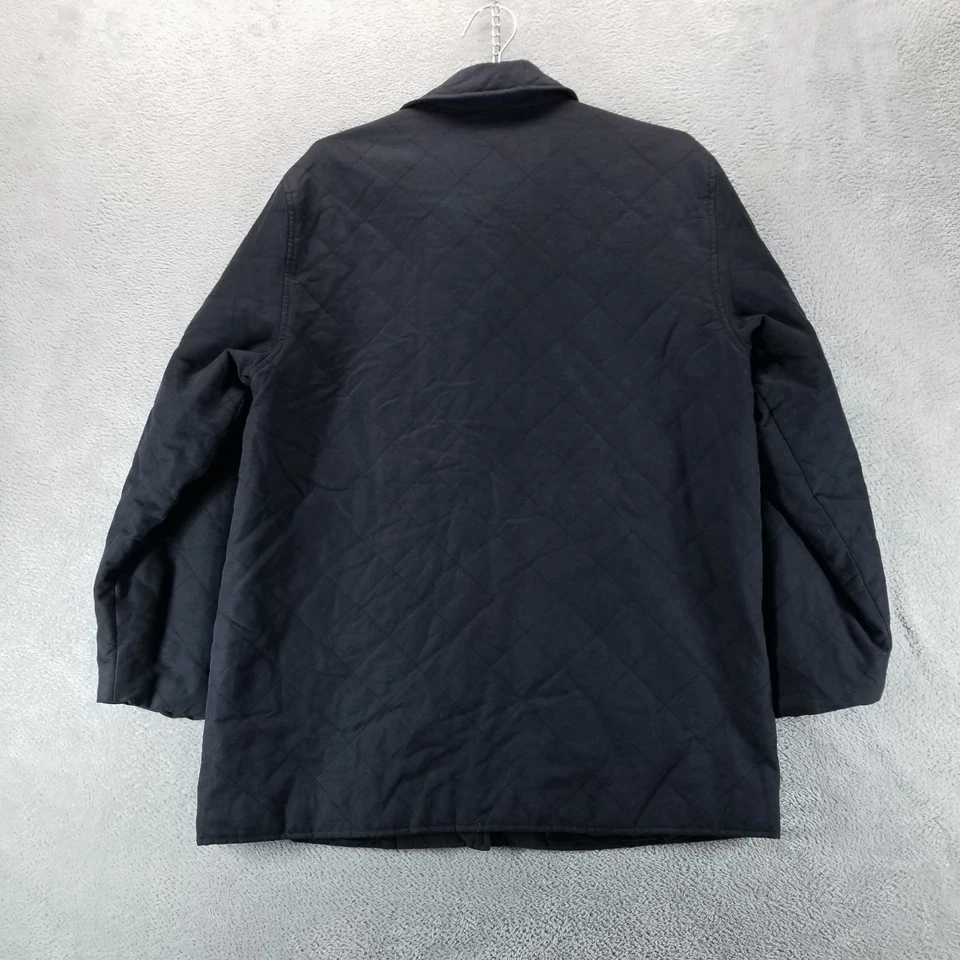 Chaqueta Orvis Para Hombre L Negra Tareas Granero Abrigo Acolchado Bolsillos Ropa de Trabajo Foto 2 de 4