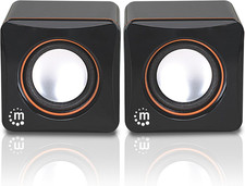 Manhattan USB Powered Stereo Speaker System - Small Size - with Volume Control 