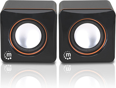 Manhattan USB Powered Stereo Speaker System - Small Size - with Volume Control &