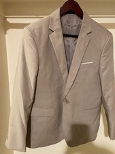 Cloudstyle Mens Casual Sport Coat 1 Button Suit Blazer Slim Fit Medium