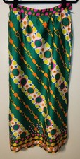 Vintage 1960's Alex Coleman California Psychedelic Colorful Maxi Pencil Skirt